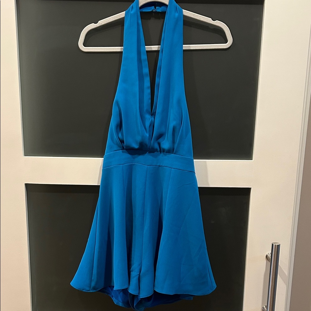 Blue Halter Romper